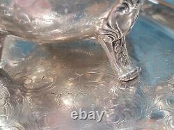 6 pc Antique Genuine WALLACE La Reine 1100 Silver Plated Tea Coffee Set with Tray