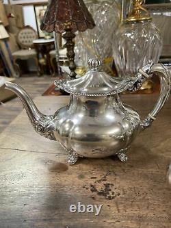 6 pcs Gorham 1891 antique silver plated #01000 tea service