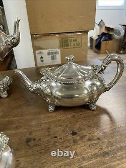 6 pcs Gorham 1891 antique silver plated #01000 tea service