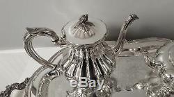 6pc Oneida Community Silver Sheffield Melon Shape Coffee & Tea Set Never Used