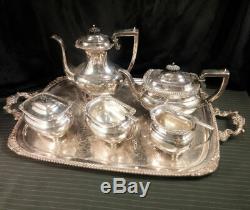 7Pc Coffee & Tea Set withTray E G Webster & Son Circa 1925 Silverplate