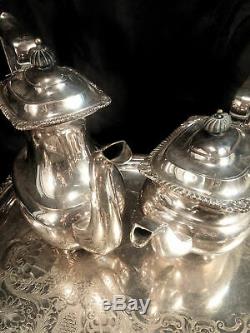 7Pc Coffee & Tea Set withTray E G Webster & Son Circa 1925 Silverplate