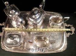 7Pc Coffee & Tea Set withTray E G Webster & Son Circa 1925 Silverplate