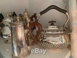 7 Antique/ Vintage Silver Plated Tea/coffee / Chocolate Pots