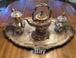 7 Piece FRANCIS I by Reed and Barton Sterling Silver Tea Set with large tray