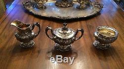 7 Piece FRANCIS I by Reed and Barton Sterling Silver Tea Set with large tray