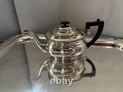 (7pc) Vintage Cheltenham & Co Sheffield Silverplate Tea Set withSpirit Kettle/Tray
