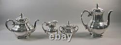 7pc WFM Silver Plated Porcelain Tea Set Teapot, Creamer, Sugar, Coffee Pot