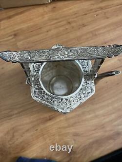 900 Solid Silver Antique Thai Tea/ Coffee Pot, 845 Grams