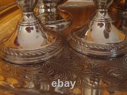 9 Pc Tea Coffee Service Fiesta Oneida Crescent 2950 B. Rogers Silver Co. Academy