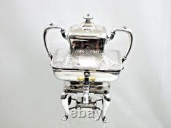 ANTIQUE AMERICAN SILVER PLATED TEA URN SAMOVAR TEAPOT Meriden Britannia 19 cent
