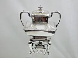 ANTIQUE AMERICAN SILVER PLATED TEA URN SAMOVAR TEAPOT Meriden Britannia 19 cent