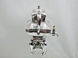 ANTIQUE AMERICAN SILVER PLATED TEA URN SAMOVAR TEAPOT Meriden Britannia 19 cent