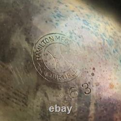 ANTIQUE Hamilton MFGCo Quadruple Plate New York Silver Tea Pot 63, 11 OZ