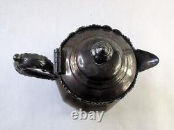 ANTIQUE Hamilton MFGCo Quadruple Plate New York Silver Tea Pot 63, 11 OZ
