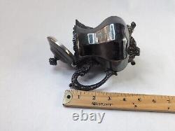 ANTIQUE Hamilton MFGCo Quadruple Plate New York Silver Tea Pot 63, 11 OZ
