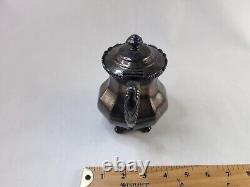 ANTIQUE Hamilton MFGCo Quadruple Plate New York Silver Tea Pot 63, 11 OZ