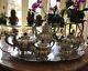Antique Silver Plated Tea Coffee Set With Tray- Rare Pattern England