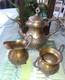 Antq Silver Plate Ornate 3 Pc Tea Set Teapot / Creamer / Sugar /? Fab Foilage