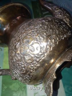 ANTQ Silver Plate Ornate 3 Pc Tea Set Teapot / Creamer / Sugar /? FAB Foilage