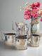 Antq Silverplate Goat Greek Key 4 Pcs Tea Set Reed & Barton Monogram Gothic
