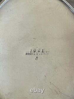 ANTQ Silverplate GOAT Greek Key 4 Pcs Tea Set Reed & Barton Monogram GOTHIC