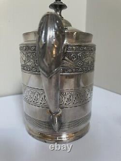 AQ Middletown PlateCo Hard White Metal Quadruple Silver Plate Coffee/Tea Pot Set