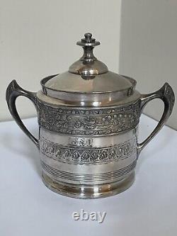 AQ Middletown PlateCo Hard White Metal Quadruple Silver Plate Coffee/Tea Pot Set