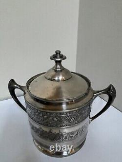 AQ Middletown PlateCo Hard White Metal Quadruple Silver Plate Coffee/Tea Pot Set