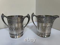 AQ Middletown PlateCo Hard White Metal Quadruple Silver Plate Coffee/Tea Pot Set