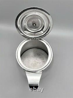 ART DECO SILVER PLATE 3 PIECE TEA SET & TRAY, c. 1930s/40s