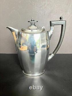 ART DECO SILVER PLATE 4 PIECE TEA SET, MAPPIN & WEBB, SHEFFIELD, c. 1920s/30s