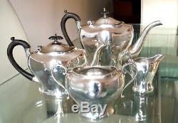 ART NOUVEAU SILVER PLATED SHEFFIELD TEA/COFFEE SET-c1910-EDWIN BLYDE