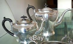 ART NOUVEAU SILVER PLATED SHEFFIELD TEA/COFFEE SET-c1910-EDWIN BLYDE