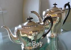 ART NOUVEAU SILVER PLATED SHEFFIELD TEA/COFFEE SET-c1910-EDWIN BLYDE