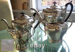 ART NOUVEAU SILVER PLATED SHEFFIELD TEA/COFFEE SET-c1910-EDWIN BLYDE