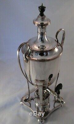 A Fine 19th Century Silver Plated Tea Urn / Samovar Patented Burner