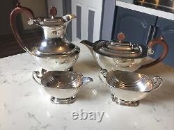 A Superb Large Antique Silver Plate Four Piece Tea-set, Roberts & Belk Circa 1930
