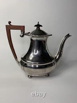 Adie Bros Tea Coffee Pot Art Deco Silver Plate 3 Piece Set Birmingham England