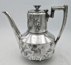 Aesthetic Movement Silver Plate Teapot Reg Mark 1879