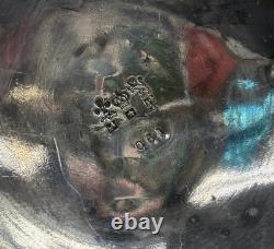 American silverplate Tipping Kettle, Grapevine Antique c. 1900 with burner