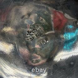 American silverplate Tipping Kettle, Grapevine Antique c. 1900 with burner