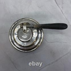 American silverplate Tipping Kettle, Grapevine Antique c. 1900 with burner