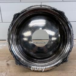 American silverplate Tipping Kettle, Grapevine Antique c. 1900 with burner