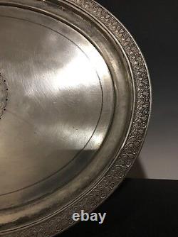 An Antique Silver Plated Dated 1882 Serving Tray Tea Tray