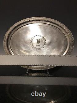 An Antique Silver Plated Dated 1882 Serving Tray Tea Tray