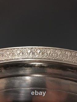 An Antique Silver Plated Dated 1882 Serving Tray Tea Tray