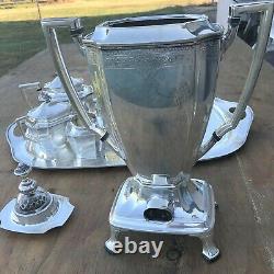 Ancestral Rogers Bros Silver Plated Serving Set Coffee Tea Teapot Dispenser 1847