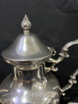 AntiqueEnglish Silver Plate Teapot Creamer Sugar Bowl 3 Piece Tea Set