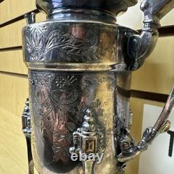 Antique 1800s Taunton Silver Plate Triple Plate Teapot #950 Hinged Lid